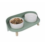 M-Pets Altıtude Kedi ve Köpekler için Standlı Seramik Mama ve Su Kabı 2x450ml