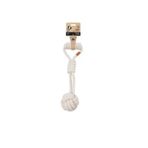 M-Pets Çekmeli Örgü Top 36x9 cm Beyaz Köpek Oyuncağı