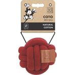 M-Pets Coto Red Ball Örgü Top Köpek Oyuncağı 9,5 Cm