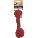 M-Pets Coto Red Duo Ball Örgü Köpek Oyuncağı 28 Cm