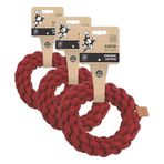 M-PETS COTO RED RING 18CM ÖRGÜ HALKA OYUNCAK (3 paketi)