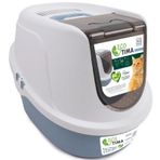 M-Pets Eco Tima Mavi M 40x38x53 cm Kapalı Kedi Tuvaleti