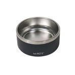 M-Pets Eskimo Çift Cidarlı 2000 ml Siyah Köpek Mama ve Su Kabı