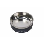 M-Pets Eskimo Çift Cidarlı Mama ve Su Kabı 1.25lt (Siyah)