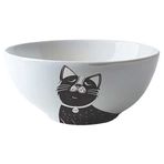M-Pets Galya Seramik 550 ml Siyah-Beyaz Kedi Mama ve Su Kabı