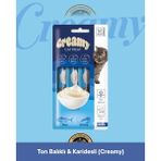 M-Pets Kedi Krema Ödül Maması Ton Balıklı & Karidesli 4X15 gr Yumuşak Lezzetli Ödül