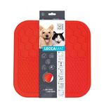 M-Pets Lecca 30x30 cm L Kırmızı Kedi ve Köpekler İçin Yavaş Beslenme Ödül Matı
