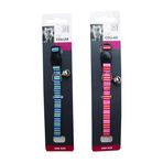 M-PETS LINES ZİLLİ KEDİ BOYUN TASMASI BLUE/RED