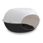 M-Pets Luna Beyaz Siyah Kedi Evi 57 x 38 x 31 cm - Siyah - Beyaz