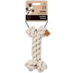 M-Pets Örgü Kemik 19x12x5 cm Beyaz Köpek Oyuncağı