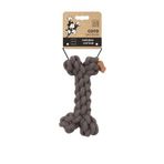 M-Pets Örgü Kemik 19x12x5 cm Gri Köpek Oyuncağı