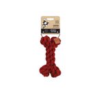 M-Pets Örgü Kemik 19x12x5 cm Kırmızı Köpek Oyuncağı