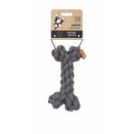 M-Pets Örgü Kemik Şeklinde Peluş Kedi ve Köpek Oyuncağı - Gri 19 Cm