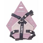 M-Pets Origami Reflektörlü M Pembe 33-66 cm Köpek Göğüs Tasması