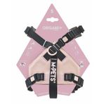 M-Pets Origami Reflektörlü S Pembe 29-57 cm Köpek Göğüs Tasması