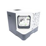 M-Pets Terra Forma Eco Desenli 50x52x48 cm Siyah Kapalı Kedi Tuvaleti