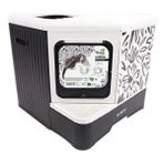 M-Pets Terra Forma Eco Desenli Çekmeceli Kapalı Kedi Tuvaleti Siyah