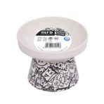 M-Pets Urban Style 14.5x14.5x11.5 cm 350 ml Kedi ve Köpekler İçin Seramik Mama ve Su Kabı