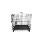 M-Pets Voyager Tekerlekli 2 Kapılı 61x46x48 cm S Siyah Köpek Kafesi
