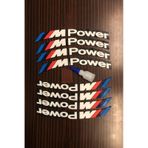 M Power Motorsiklet Lastik Yazısı 2.5 Cm 8 Adet Tutkal Beyaz Lastik Yanağı Sticker Arma
