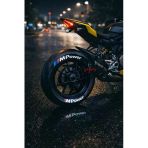 M Power Motosiklet Ve Otomobil Araç 3D Oto Lastik Yazısı 4 Adet Sticker Arma Seti