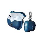 M.TK moveteck 3.nesil Uyumlu Kulaklık Kılıfı Anahtarlıklı Tokalı Pantolon Yaka Askılı Deri Leather, Lacivert, Tek Ebat, ÇantaDeri-airpods3.nesil-lacivert