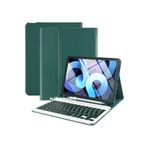 M.TK moveteck Apple İpad Air 4 ve 5 Nesil 10.9 inç Tablet Klavyeli Kılıf Bluetooth Kalem Bölmeli Stand Manyetik, koyu yeşil, Tek Ebat, KLAVYEAİR4KOYUYEŞİL