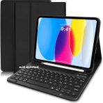 M.tk moveteck Apple iPad Air 4 ve 5 Nesil 10.9 Inç Uyumlu Tablet Klavyeli Kılıf - İpad Air 4 ve 5 Nesil 10.9 inç - Siyah