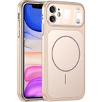 M.TK Moveteck Apple iPhone 11 Kılıf Iphone 17 Serisi Görünümlü Magsafe Özellikli Kamera Korumalı Pc Kasa Çevirici Formen Kapak - Gold