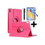 M.TK moveteck Honor Pad 8 12 inç Tablet Uyumlu Kılıf Dönebilen 360 Kılıf + Ekran Koruyucu + Dokunmatik Kalem Set, Pembe, Tek Ebat, 360SET-3in1-Pad8-pembe