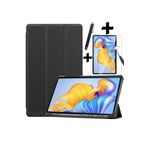 M.TK moveteck Honor Pad 8 12 Inç Uyumlu Kılıf Smart Akıllı Ince Kapak Pu Deri Kılıfı +9h Nano Cam+dokunmatik Kalem, Siyah, Tek Ebat, HonorPad8-Smart-siyah