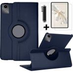 M.TK Moveteck Honor Pad X9A 11.5 Inç Kılıf 360 Derece Dönebilen Kapaklı Tablet Kılıf + Ekran Koruyucu Cam + Dokunmatik Kalem 3in1 Set - Lacivert
