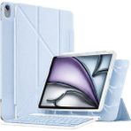 M.TK Moveteck Ipad 11. Nesil A16 11 Inç/ 10. Nesil 10.9inç 2022 2025 Magic Klavyeli Slim Kılıf Mıknatıslı Kilit Tutuculu Akıllı Kapak - ipad 11.Nesil / 10.Nesil - Mavi