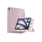 m.tk moveteck iPad Air 13 M2 M3 2024 2025 Uyumlu Magic Klavyeli Slim Kılıf, Mıknatıslı Kilit Tutuculu, Rose Gold