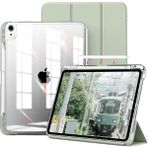 M.tk moveteck İpad Air 4/5/6/7 Nesil ipad Air 11 M2/M3/M4 Kılıf Magnetik Kalem Şarj Bölmeli Uyku Modlu Şeffaf - Açık Yeşil - Apple İpad Air 11 M2/M3/M4