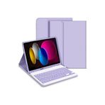 M.TK moveteck İpad Pro 13 Inç M4 Çip 2024 Uyumlu Bluetooth Özellikli Standlı Kalem Bölmeli Klavyeli Kılıf, LİLA, Tek Ebat, KLAVYE-PRO13-LİLA