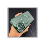 m.tk moveteck iPhone 11 Pro ile Uyumlu MagSafe Kılıf, Kamera Lens Camlı Kaplamalı, Kablosuz Şarj Özellikli, Koyu Yeşil