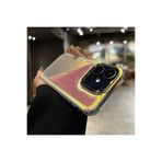M.TK moveteck İphone 12 Kılıf Boncuklu Parlak Hologramlı Sıvı Kum Taşlı Metal Çerceveli Hassas Butonlu Pul Silikon, Mor, Tek Ebat, kumul-12-mor
