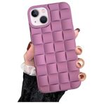 M.TK moveteck İphone 14 Kılıf Baklava Desenli Yeni Modo Parlak Yumuşak Renkli Puf Silikon Kamera Çıkıntılı Koruma, Lila, Tek Ebat, domdom-14-lila