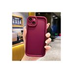 M.TK moveteck İphone 14 Kılıf Yumuşak Renkli Lansman Silikon Kamera Korumalı Çıkıntılı Kenarlı 3d Coffe Desenli, Mürdüm, Tek Ebat, ananas-ip14-mürdüm
