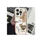M.TK moveteck İphone 14 Pro Max Kılıf Yumuşak Renkli Lansman Silikon Coffe Desenli 3d Çıkıntılı Kenarlı Korumalı, Beyaz, Tek Ebat, klas-14promax-beyaz