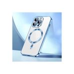 m.tk moveteck iPhone 14 Pro Max Uyumlu Kılıf, Kamera Lens Korumalı, Manyetik Magsafe, Mavi, Şeffaf