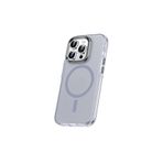 M.TK moveteck İphone 15 Pro Max Kılıf Kenarları Tırtıklı Mat Magsafe Wireless Şarj Destekli Buzlu Kaymaz SoftKapak, Naturel, Tek Ebat, klap-zore-15promax-naturel123