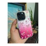 m.tk moveteck iPhone 16 Pro Max Kılıf, Kamera Çercevesi Taşlı, Hologram 3D Desenli, Renk Yansımalı Figür Kapak, Ekru