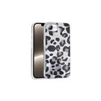 m.tk moveteck iPhone 16E ile Uyumlu Kılıf, Parlak Leopar Desenli, Darbeye Dayanıklı Yumuşak Silikon Kapak, Gri