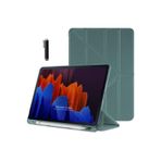 m.tk moveteck Lenovo Tab M10 TB311FU 10.1 inç ile Uyumlu Kılıf, Akıllı Kalem Bölmeli, Katlanabilir Standlı, Koyu Yeşil