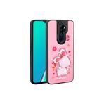 M.TK moveteck Oppo A9 2020 Kılıf Sevimli Ayıcık Tasarımlı Karakterli Kabartmalı 3Boyutlu Yumuşak Silikon Baby Case, Pembe, Tek Ebat, amas-a92020-pembe