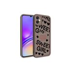 M.TK moveteck Samsung Galaxy A05 Kılıf Yumuşak Renkli Lansman Silikon Coffe Desenli 3d Çıkıntılı Kenarlı Koruma, Siyah, Tek Ebat, klas-a05-siyah