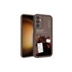 M.TK moveteck Samsung Galaxy A05s Kılıf Yumuşak Renkli Lansman Silikon Coffe Desenli 3d Çıkıntılı Kenarlı Koruma, Koyu Kahve, Tek Ebat, klas-a05s-koyukahve
