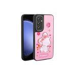 M.TK moveteck Samsung Galaxy A14 Kılıf Sevimli Ayıcık Tasarımlı Karakterli Kabartmalı 3Boyutlu Yumuşak Silikon, Pembe, Tek Ebat, amas-a14-pembe